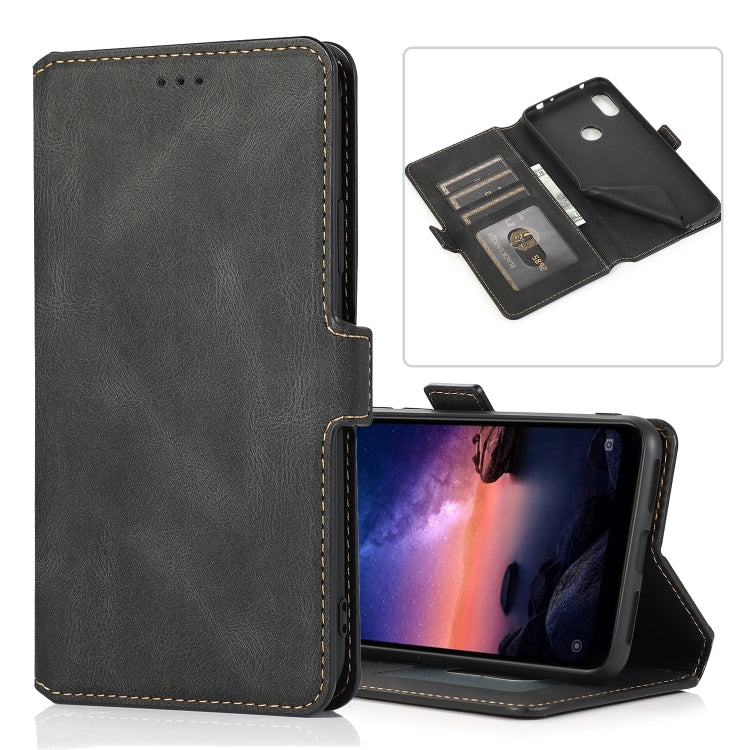 For Xiaomi Redmi Note 6 Retro Magnetic Closing Clasp Horizontal Flip Leather Case with Holder & Card Slots & Photo Frame & Wallet