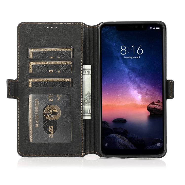 For Xiaomi Redmi Note 6 Retro Magnetic Closing Clasp Horizontal Flip Leather Case with Holder & Card Slots & Photo Frame & Wallet