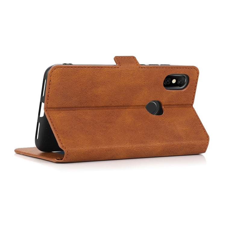 For Xiaomi Redmi Note 6 Retro Magnetic Closing Clasp Horizontal Flip Leather Case with Holder & Card Slots & Photo Frame & Wallet