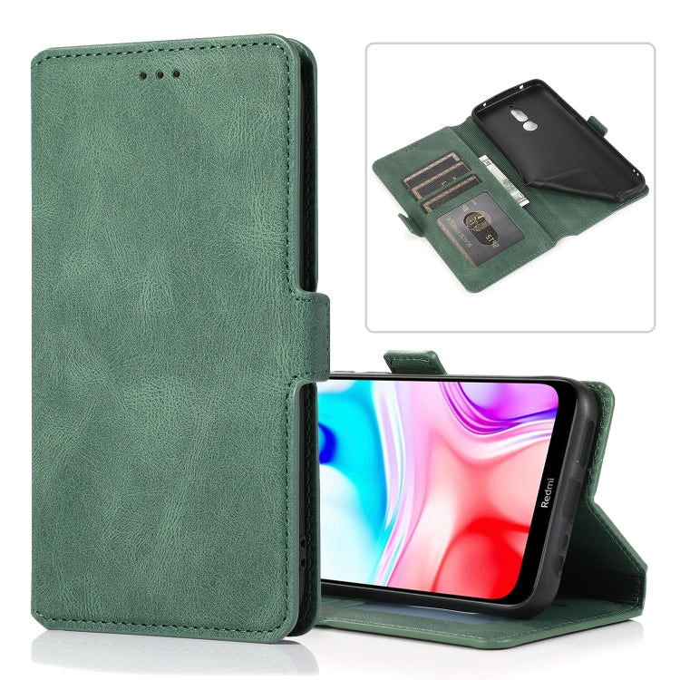For Xiaomi Redmi 8 Retro Magnetic Closing Clasp Horizontal Flip Leather Case with Holder & Card Slots & Photo Frame & Wallet