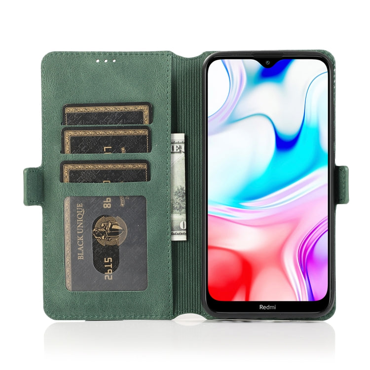 For Xiaomi Redmi 8 Retro Magnetic Closing Clasp Horizontal Flip Leather Case with Holder & Card Slots & Photo Frame & Wallet