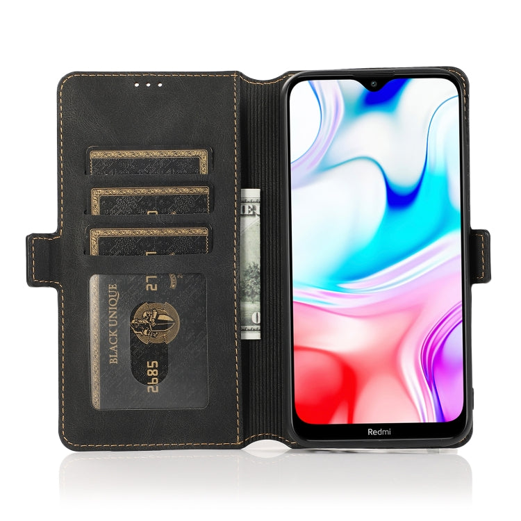 For Xiaomi Redmi 8 Retro Magnetic Closing Clasp Horizontal Flip Leather Case with Holder & Card Slots & Photo Frame & Wallet