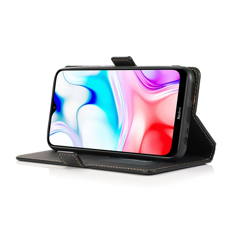 For Xiaomi Redmi 8 Retro Magnetic Closing Clasp Horizontal Flip Leather Case with Holder & Card Slots & Photo Frame & Wallet