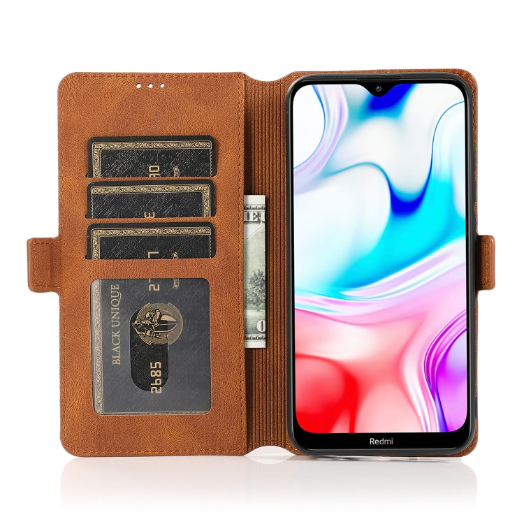 For Xiaomi Redmi 8 Retro Magnetic Closing Clasp Horizontal Flip Leather Case with Holder & Card Slots & Photo Frame & Wallet