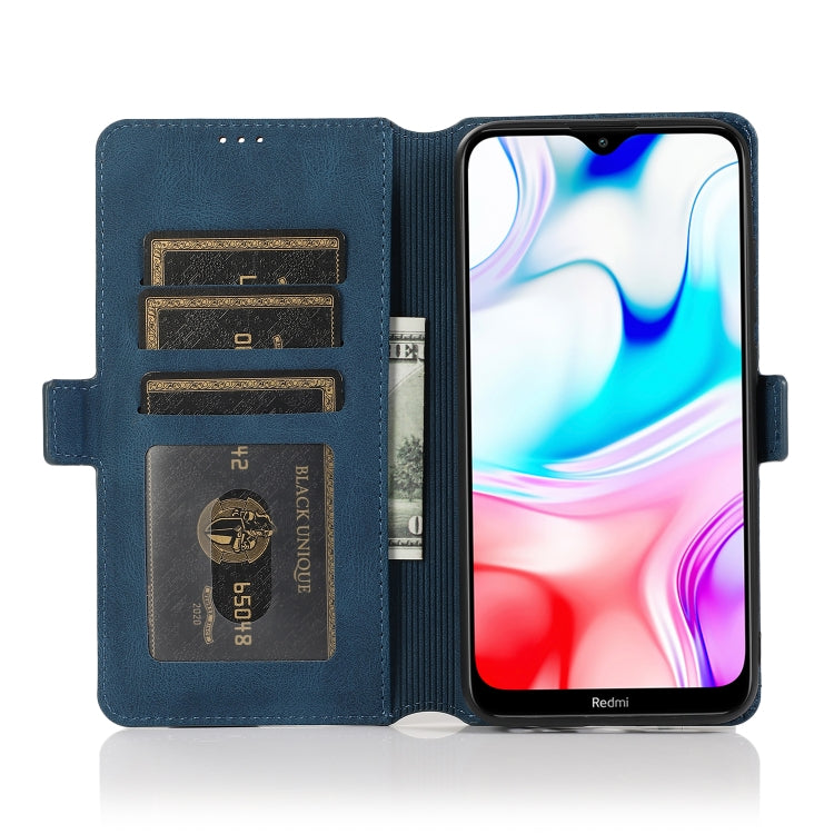 For Xiaomi Redmi 8 Retro Magnetic Closing Clasp Horizontal Flip Leather Case with Holder & Card Slots & Photo Frame & Wallet