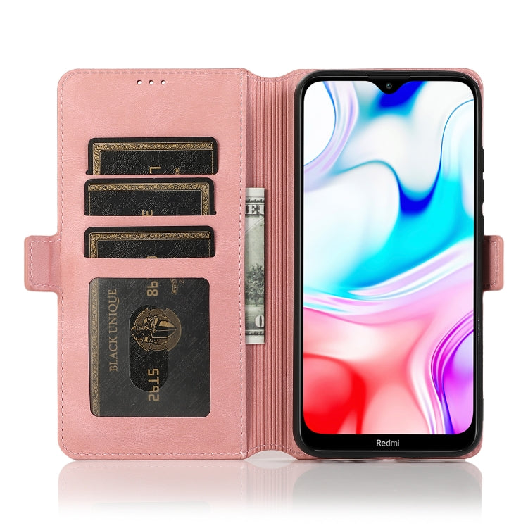 For Xiaomi Redmi 8 Retro Magnetic Closing Clasp Horizontal Flip Leather Case with Holder & Card Slots & Photo Frame & Wallet