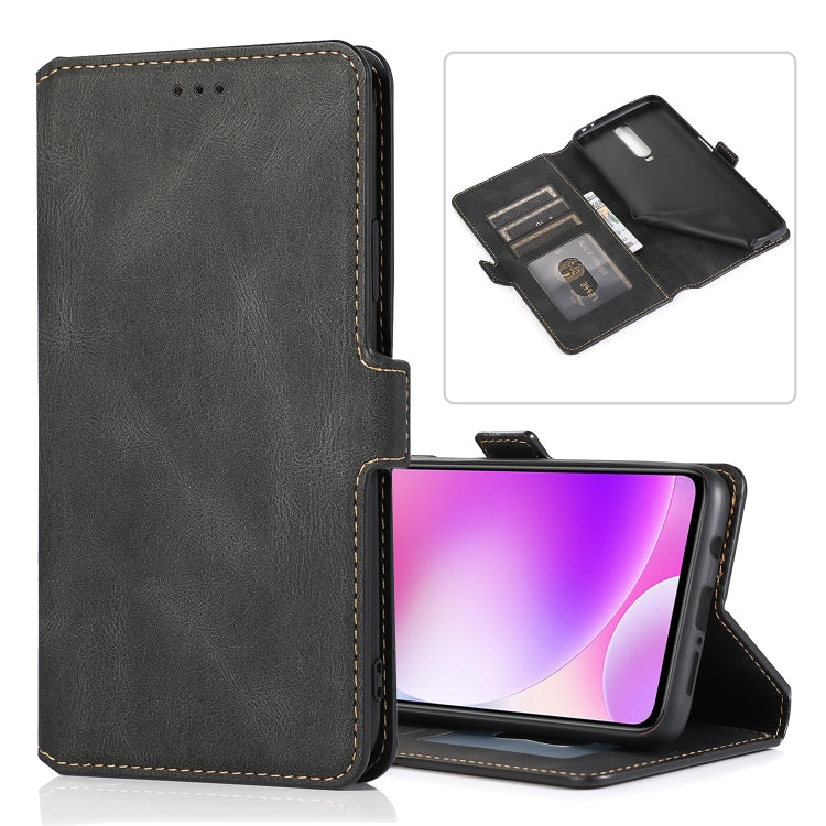 For Xiaomi Redmi K30 Retro Magnetic Closing Clasp Horizontal Flip Leather Case with Holder & Card Slots & Photo Frame & Wallet