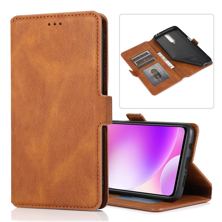 For Xiaomi Redmi K30 Retro Magnetic Closing Clasp Horizontal Flip Leather Case with Holder & Card Slots & Photo Frame & Wallet