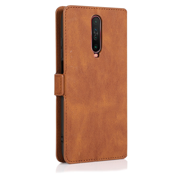 For Xiaomi Redmi K30 Retro Magnetic Closing Clasp Horizontal Flip Leather Case with Holder & Card Slots & Photo Frame & Wallet