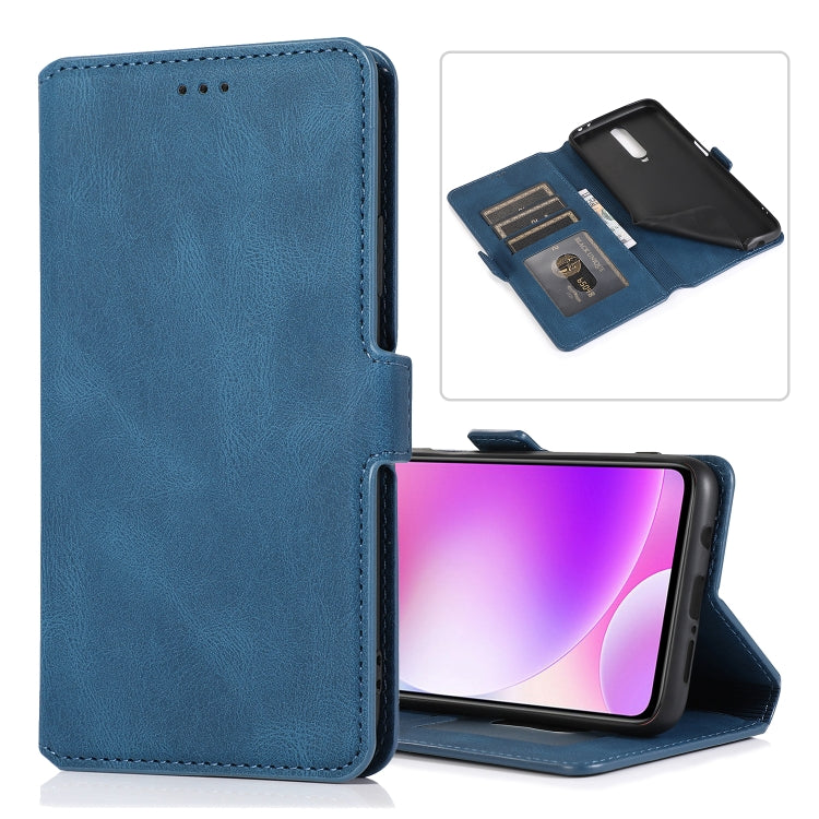 For Xiaomi Redmi K30 Retro Magnetic Closing Clasp Horizontal Flip Leather Case with Holder & Card Slots & Photo Frame & Wallet