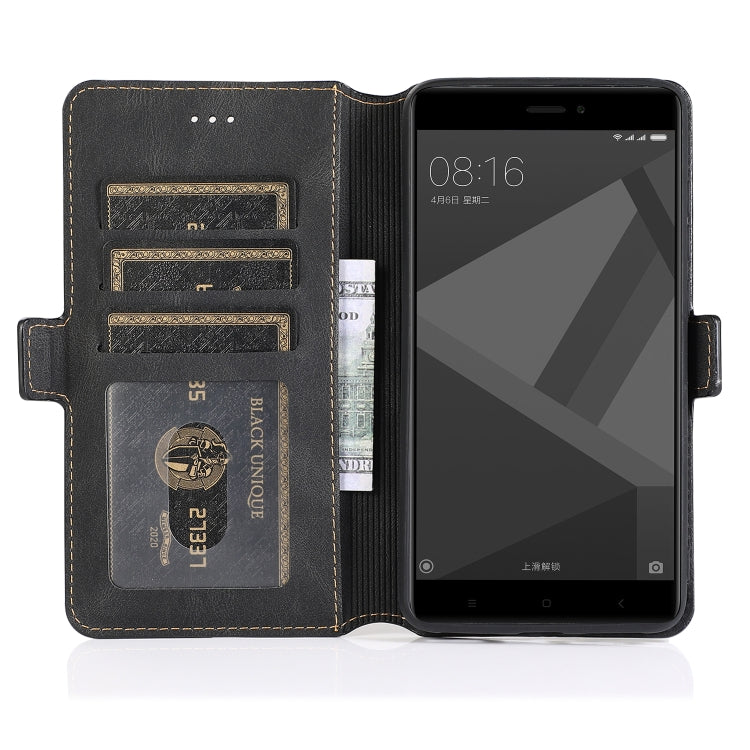 For Xiaomi Redmi Note 4X Retro Magnetic Closing Clasp Horizontal Flip Leather Case with Holder & Card Slots & Photo Frame & Wallet