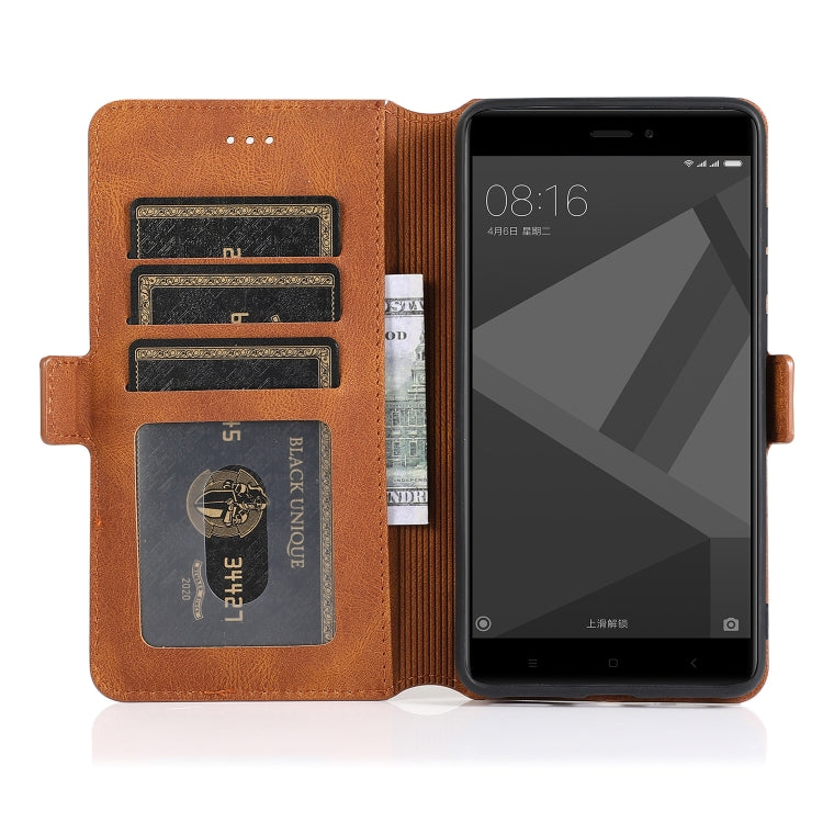 For Xiaomi Redmi Note 4X Retro Magnetic Closing Clasp Horizontal Flip Leather Case with Holder & Card Slots & Photo Frame & Wallet