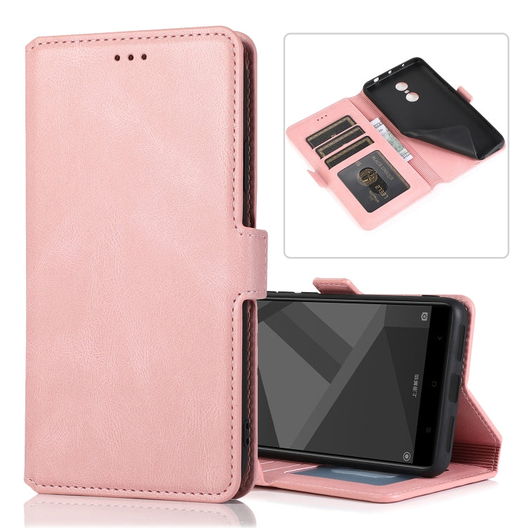 For Xiaomi Redmi Note 4X Retro Magnetic Closing Clasp Horizontal Flip Leather Case with Holder & Card Slots & Photo Frame & Wallet