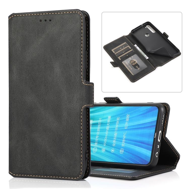 For Xiaomi Redmi Note 8 Retro Magnetic Closing Clasp Horizontal Flip Leather Case with Holder & Card Slots & Photo Frame & Wallet