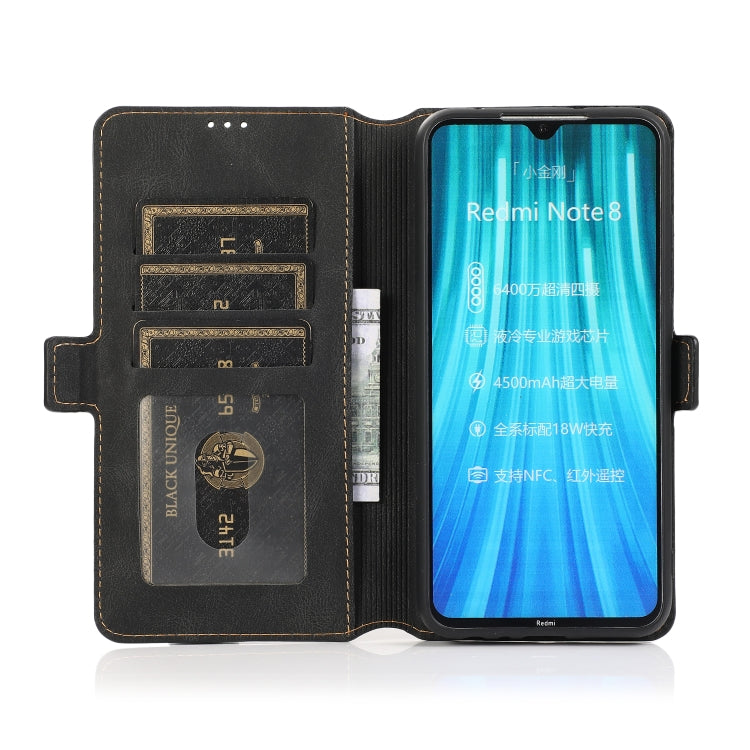 For Xiaomi Redmi Note 8 Retro Magnetic Closing Clasp Horizontal Flip Leather Case with Holder & Card Slots & Photo Frame & Wallet