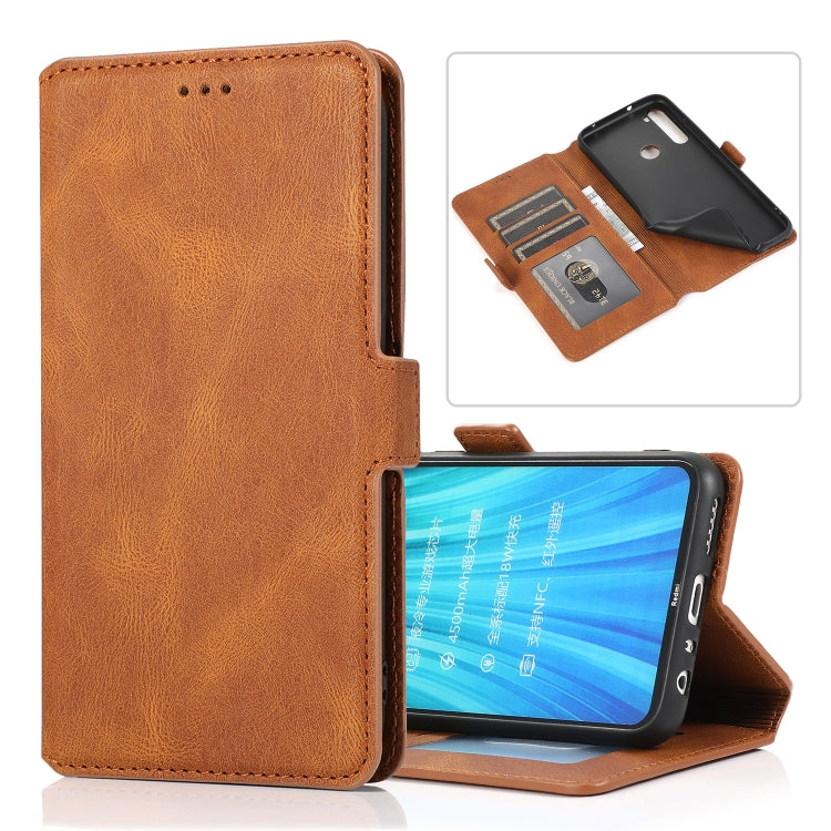 For Xiaomi Redmi Note 8 Retro Magnetic Closing Clasp Horizontal Flip Leather Case with Holder & Card Slots & Photo Frame & Wallet
