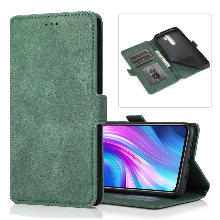 For Xiaomi Redmi Note 8 Pro Retro Magnetic Closing Clasp Horizontal Flip Leather Case with Holder & Card Slots & Photo Frame & Wallet