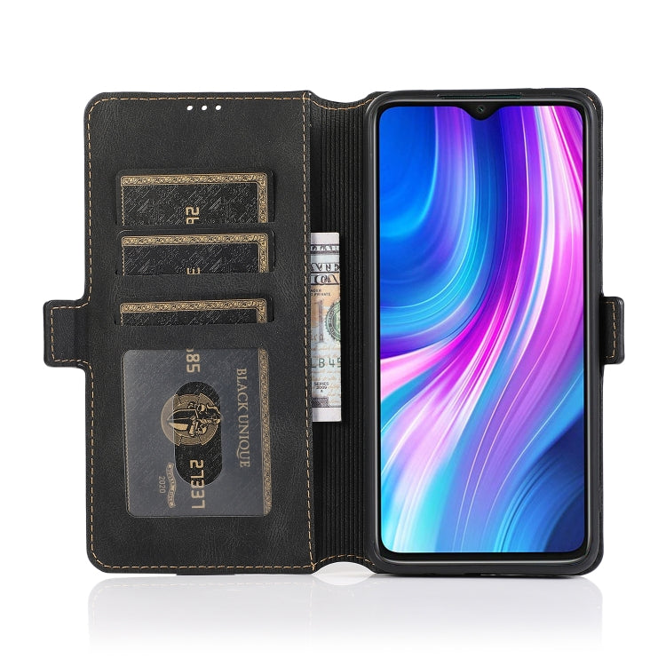 For Xiaomi Redmi Note 8 Pro Retro Magnetic Closing Clasp Horizontal Flip Leather Case with Holder & Card Slots & Photo Frame & Wallet