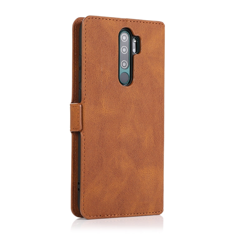 For Xiaomi Redmi Note 8 Pro Retro Magnetic Closing Clasp Horizontal Flip Leather Case with Holder & Card Slots & Photo Frame & Wallet