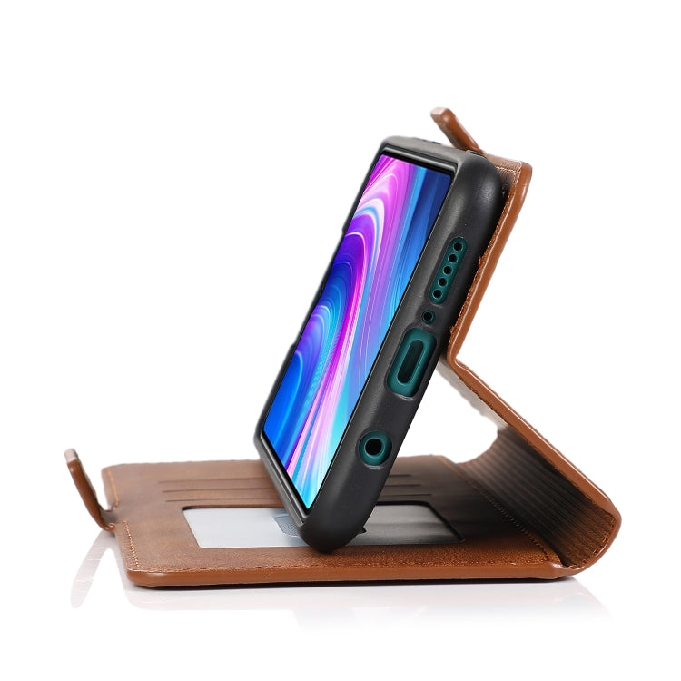 For Xiaomi Redmi Note 8 Pro Retro Magnetic Closing Clasp Horizontal Flip Leather Case with Holder & Card Slots & Photo Frame & Wallet