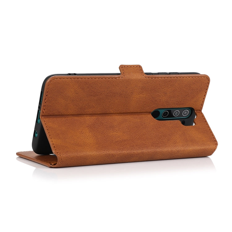 For Xiaomi Redmi Note 8 Pro Retro Magnetic Closing Clasp Horizontal Flip Leather Case with Holder & Card Slots & Photo Frame & Wallet