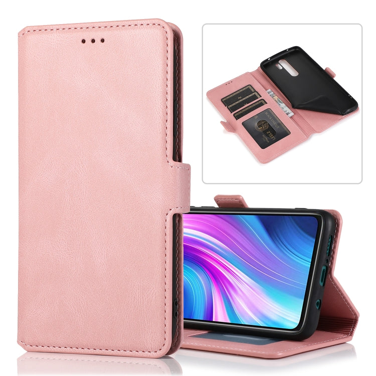 For Xiaomi Redmi Note 8 Pro Retro Magnetic Closing Clasp Horizontal Flip Leather Case with Holder & Card Slots & Photo Frame & Wallet