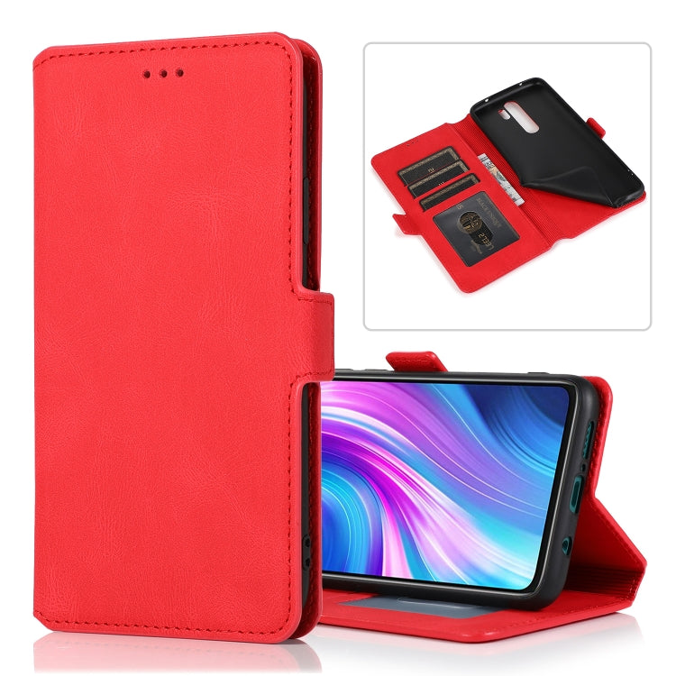 For Xiaomi Redmi Note 8 Pro Retro Magnetic Closing Clasp Horizontal Flip Leather Case with Holder & Card Slots & Photo Frame & Wallet