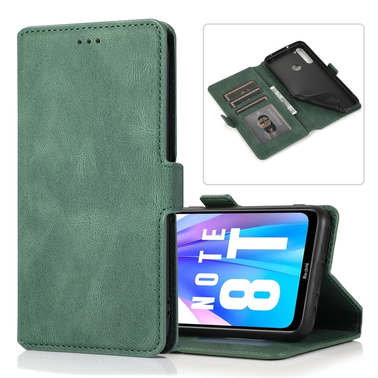 For Xiaomi Redmi Note 8T Retro Magnetic Closing Clasp Horizontal Flip Leather Case with Holder & Card Slots & Photo Frame & Wallet