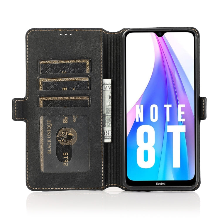 For Xiaomi Redmi Note 8T Retro Magnetic Closing Clasp Horizontal Flip Leather Case with Holder & Card Slots & Photo Frame & Wallet