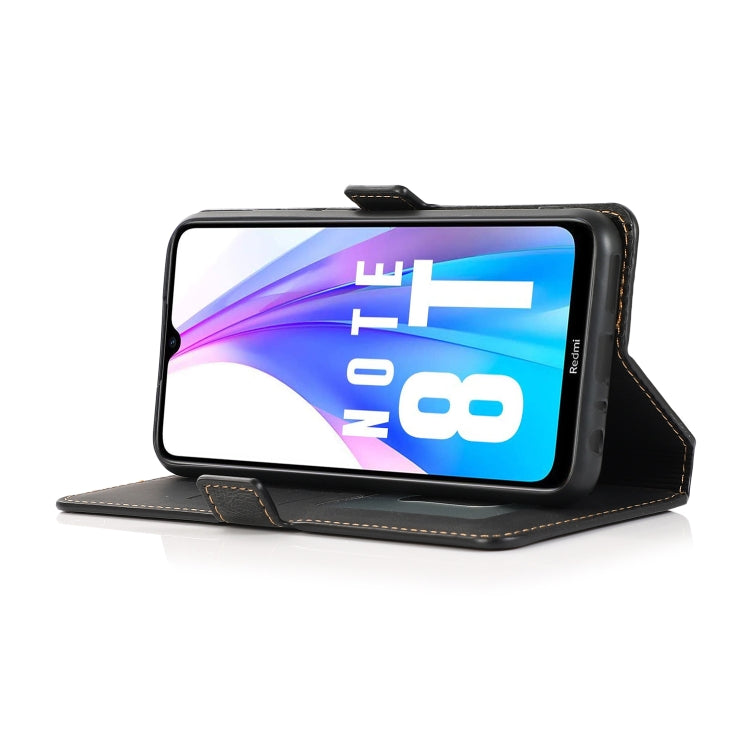 For Xiaomi Redmi Note 8T Retro Magnetic Closing Clasp Horizontal Flip Leather Case with Holder & Card Slots & Photo Frame & Wallet