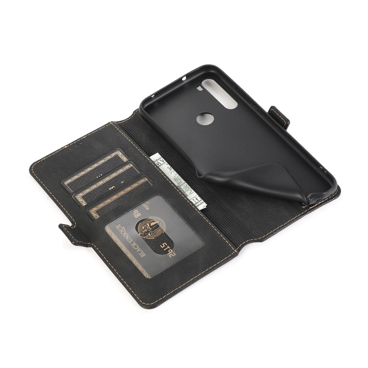 For Xiaomi Redmi Note 8T Retro Magnetic Closing Clasp Horizontal Flip Leather Case with Holder & Card Slots & Photo Frame & Wallet