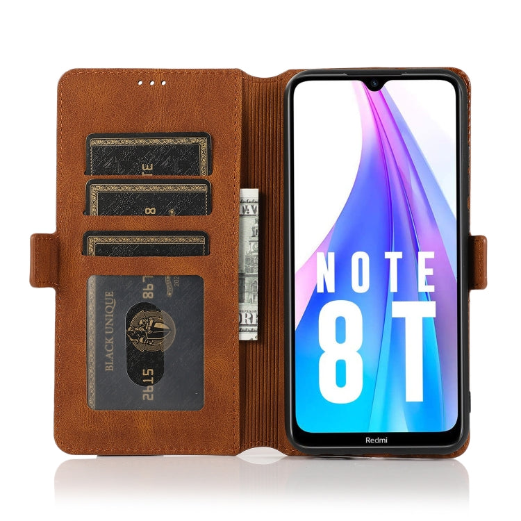 For Xiaomi Redmi Note 8T Retro Magnetic Closing Clasp Horizontal Flip Leather Case with Holder & Card Slots & Photo Frame & Wallet