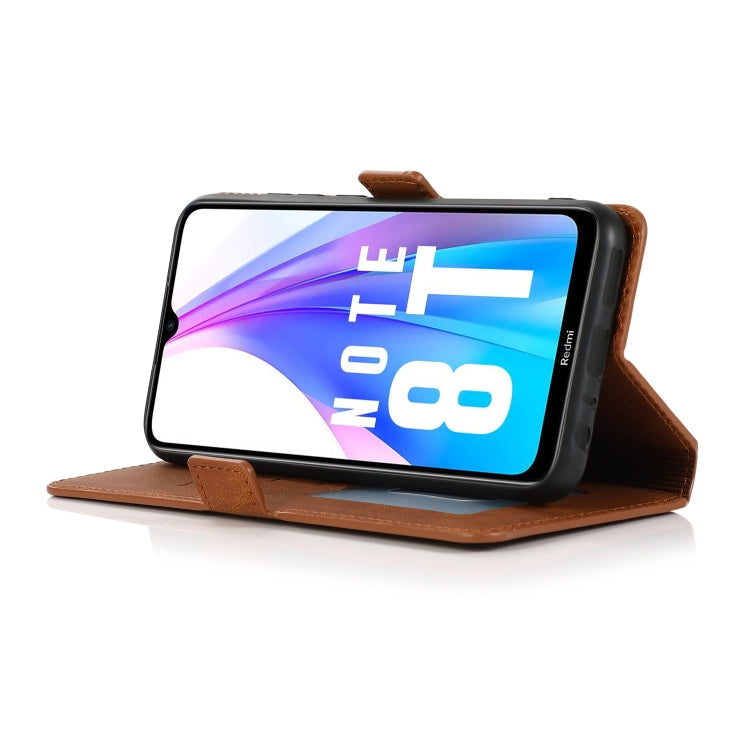 For Xiaomi Redmi Note 8T Retro Magnetic Closing Clasp Horizontal Flip Leather Case with Holder & Card Slots & Photo Frame & Wallet