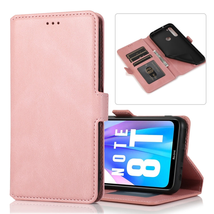 For Xiaomi Redmi Note 8T Retro Magnetic Closing Clasp Horizontal Flip Leather Case with Holder & Card Slots & Photo Frame & Wallet