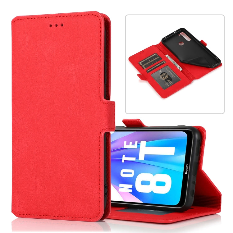 For Xiaomi Redmi Note 8T Retro Magnetic Closing Clasp Horizontal Flip Leather Case with Holder & Card Slots & Photo Frame & Wallet
