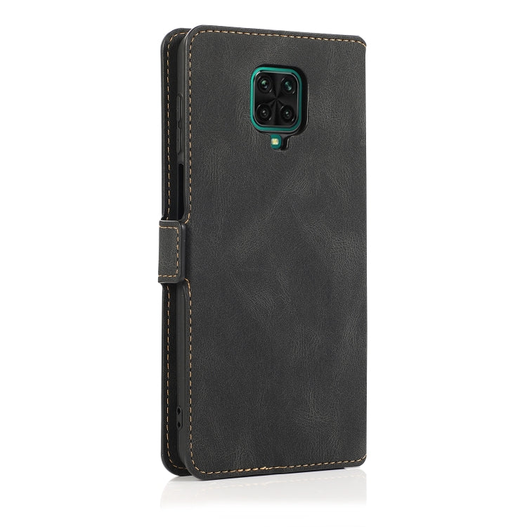 For Xiaomi Redmi Note 9 Pro Retro Magnetic Closing Clasp Horizontal Flip Leather Case with Holder & Card Slots & Photo Frame & Wallet