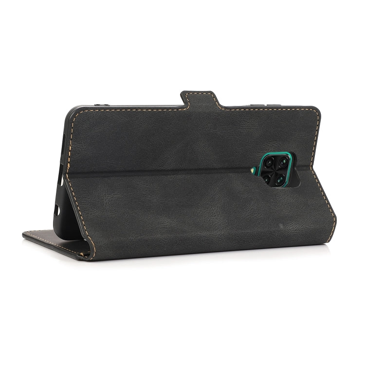 For Xiaomi Redmi Note 9 Pro Retro Magnetic Closing Clasp Horizontal Flip Leather Case with Holder & Card Slots & Photo Frame & Wallet