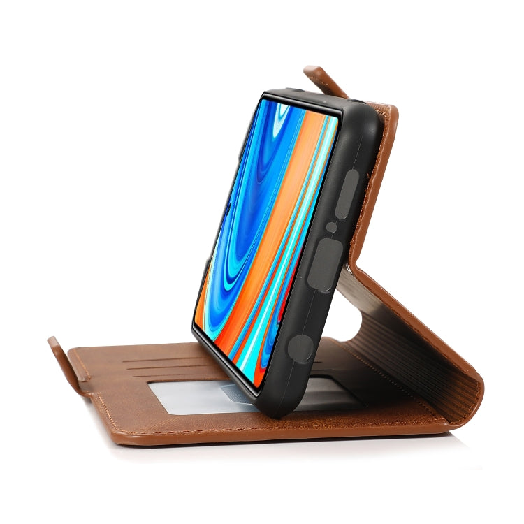 For Xiaomi Redmi Note 9 Pro Retro Magnetic Closing Clasp Horizontal Flip Leather Case with Holder & Card Slots & Photo Frame & Wallet