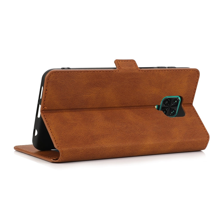 For Xiaomi Redmi Note 9 Pro Retro Magnetic Closing Clasp Horizontal Flip Leather Case with Holder & Card Slots & Photo Frame & Wallet