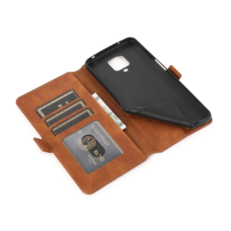 For Xiaomi Redmi Note 9 Pro Retro Magnetic Closing Clasp Horizontal Flip Leather Case with Holder & Card Slots & Photo Frame & Wallet