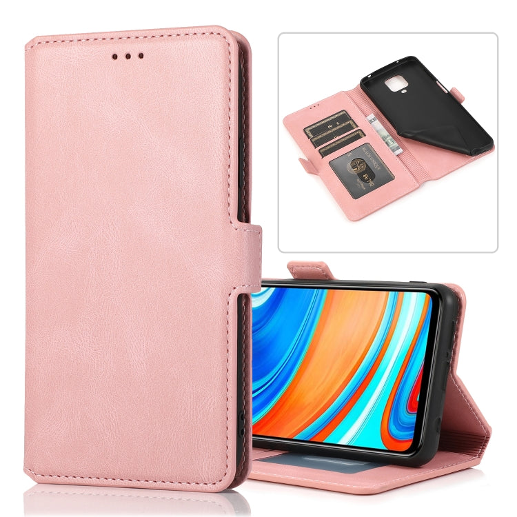For Xiaomi Redmi Note 9 Pro Retro Magnetic Closing Clasp Horizontal Flip Leather Case with Holder & Card Slots & Photo Frame & Wallet