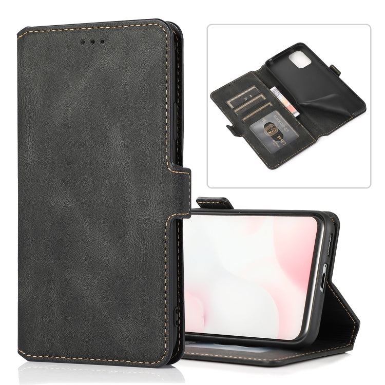 For Xiaomi Mi 10 Lite Retro Magnetic Closing Clasp Horizontal Flip Leather Case with Holder & Card Slots & Photo Frame & Wallet