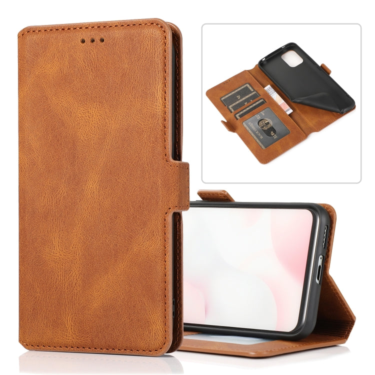For Xiaomi Mi 10 Lite Retro Magnetic Closing Clasp Horizontal Flip Leather Case with Holder & Card Slots & Photo Frame & Wallet