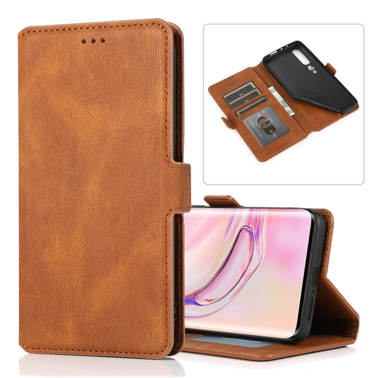 For Xiaomi Mi 10 Pro Retro Magnetic Closing Clasp Horizontal Flip Leather Case with Holder & Card Slots & Photo Frame & Wallet