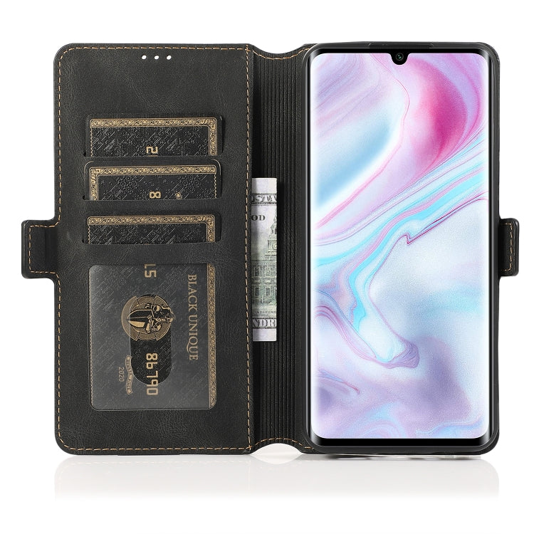 For Xiaomi Mi Note 10 Pro Retro Magnetic Closing Clasp Horizontal Flip Leather Case with Holder & Card Slots & Photo Frame & Wallet