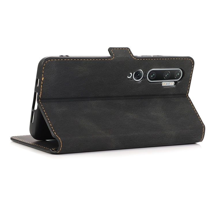 For Xiaomi Mi Note 10 Pro Retro Magnetic Closing Clasp Horizontal Flip Leather Case with Holder & Card Slots & Photo Frame & Wallet