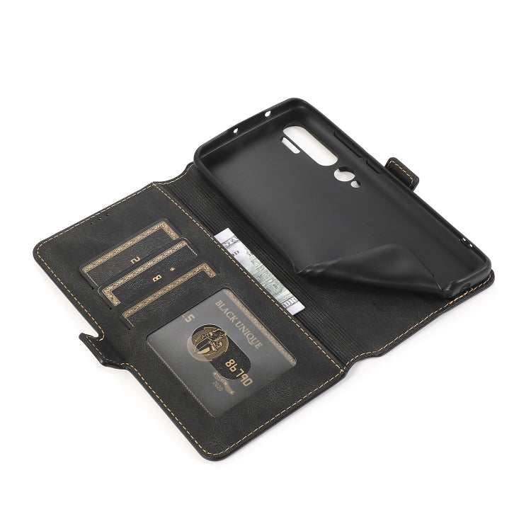 For Xiaomi Mi Note 10 Pro Retro Magnetic Closing Clasp Horizontal Flip Leather Case with Holder & Card Slots & Photo Frame & Wallet