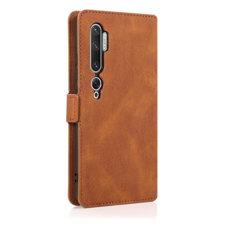 For Xiaomi Mi Note 10 Pro Retro Magnetic Closing Clasp Horizontal Flip Leather Case with Holder & Card Slots & Photo Frame & Wallet