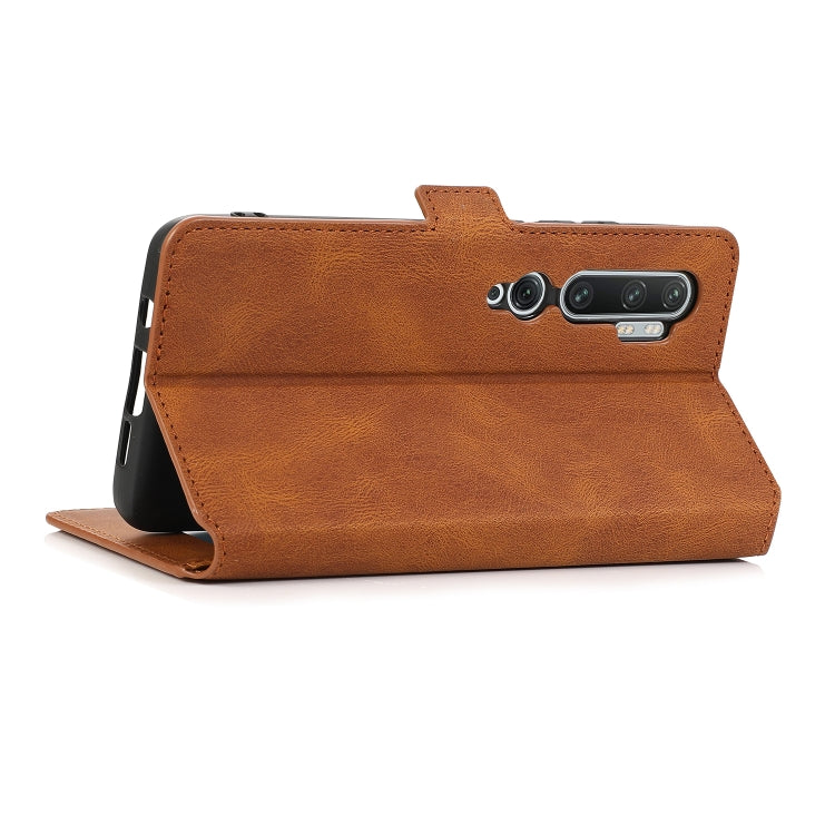 For Xiaomi Mi Note 10 Pro Retro Magnetic Closing Clasp Horizontal Flip Leather Case with Holder & Card Slots & Photo Frame & Wallet