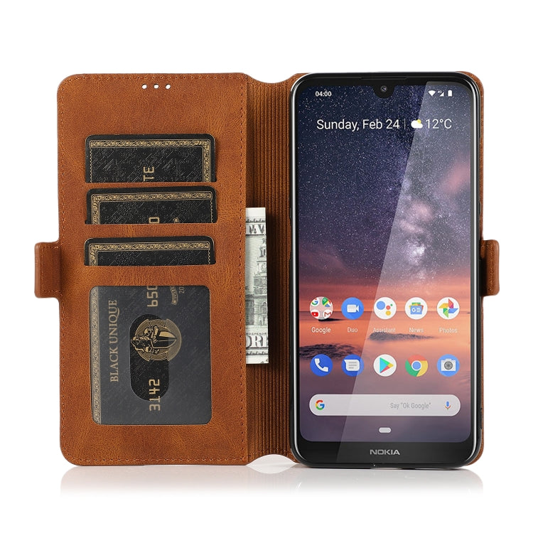 For Nokia 3.2 Retro Magnetic Closing Clasp Horizontal Flip Leather Case with Holder & Card Slots & Photo Frame & Wallet